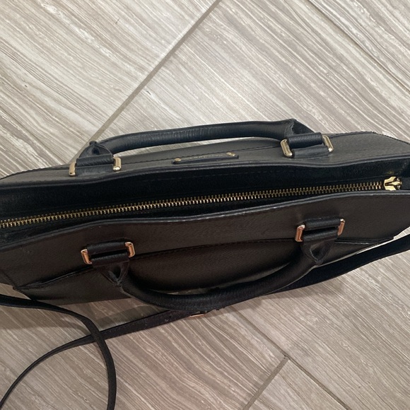 Kate Spade black leather purse with top handle and long strap - Picture 6 of 7